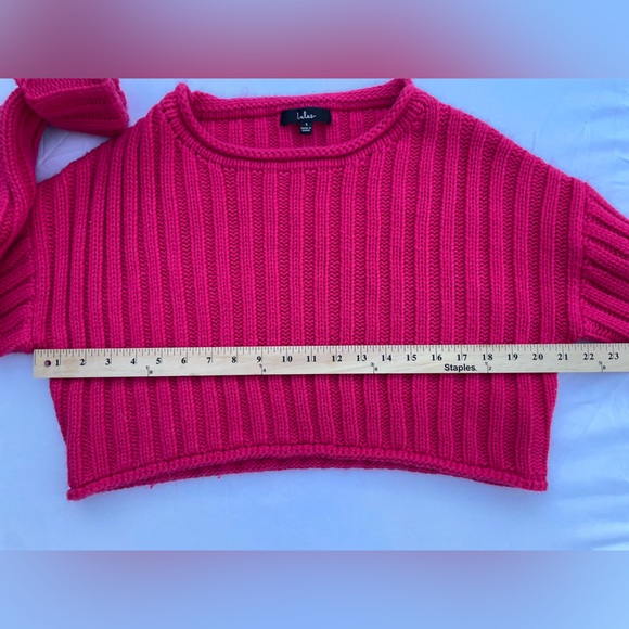 Lulu's Pink Ribbed Sweater - Picture 6 of 8